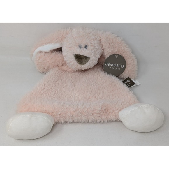 Demdaco Belina Pink Plush Bunny Rabbit Rattle Security Blanket Toy‎ 2019 - Picture 1 of 8